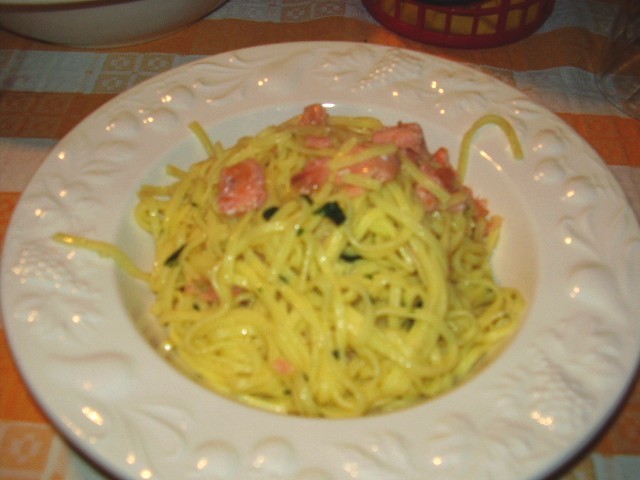 pasta al salmone... 